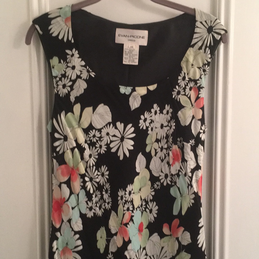 Vintage Evan-Piccone sleeveless midi dress.